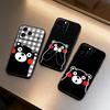 Cartoon K-Kumamon Phone Case For iPhone 17 16 15 14 13 12 Max Plus Silicone Black Cover