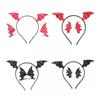 Gothic Hair Clip Hoop Set Costume Hair Hoops Cute Devil Ears Hairband  Haunted House Party