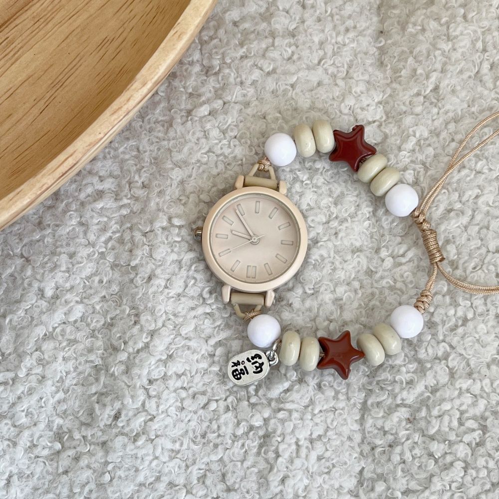 Milch Süßwaren Serie Weiße Stern Kette Uhr Mädchen Nische Hoher Wert Niedlich Mittelschüler Quarz Uhr