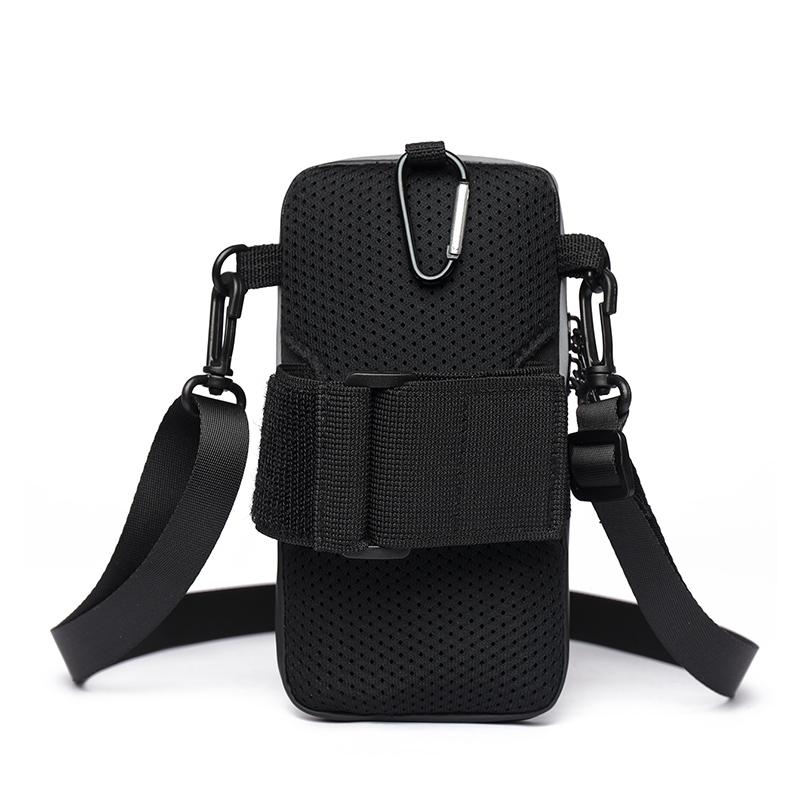 Men's Multi-Layer Nylon Sport Bag – Convertible Crossbody with Phone Pocket for Outdoor Travel & Daily Use