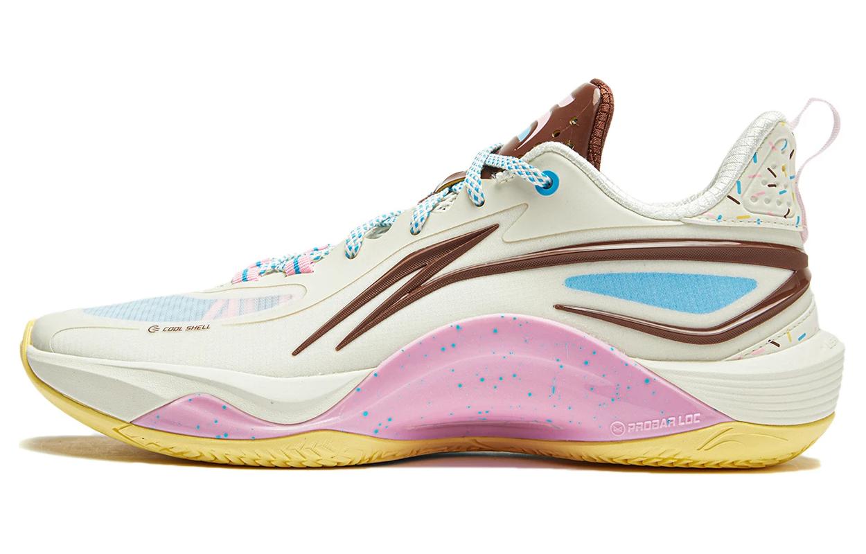 Li Ning Удобная амортизация Нескользящие Износостойкие Дышащие Низкие Баскетбольные Кроссовки Мужские ABPU007-3 44