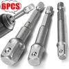 Steckschlüsseladapter Chrom-Vanadium-Stahl Schlagsechskant Schaftsatz 1/4" 3/8" 1/2" Verlängerung Bohrer Stangen-Satz Antriebskraft Bit Werkzeuge