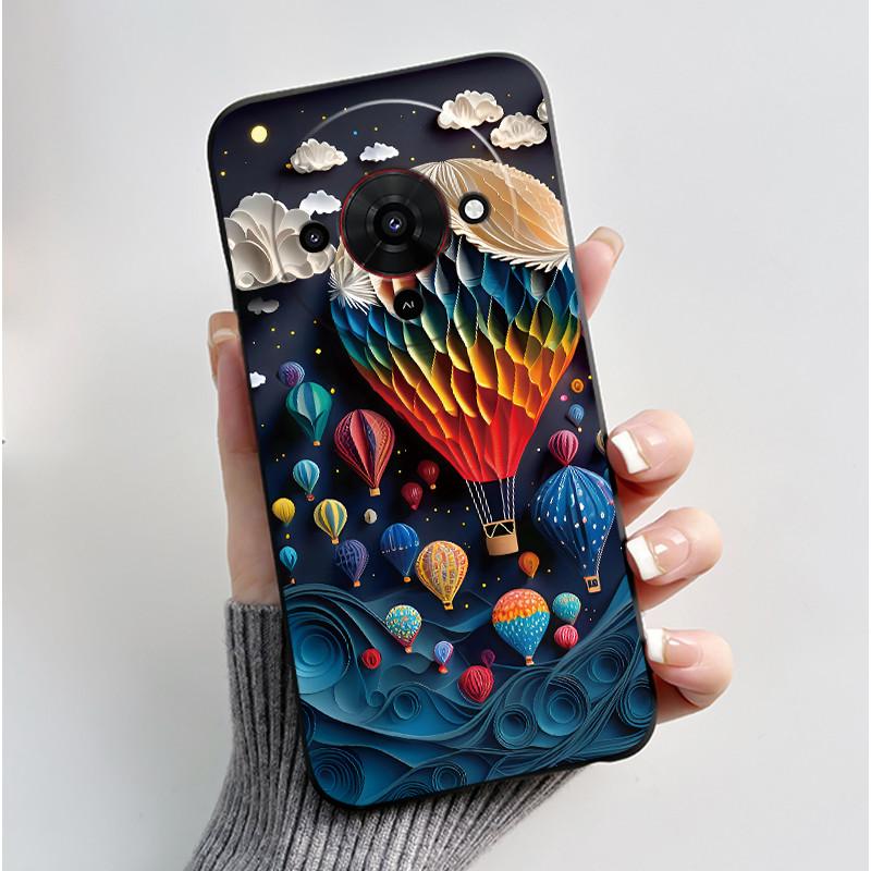 Cute Cartoon Case For ZTE Blade A76 5G Z2469N Capa Funda Printing Shell Protective Cover Soft Silicone Black Casing Coque