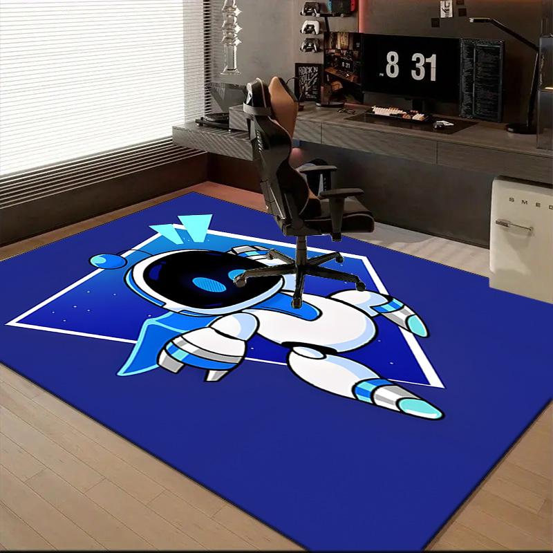 Tappeto Avventura Spaziale Astro Bot Tappeto da Gioco, Tappetino per Camera da Letto Soggiorno Ingresso Tappeto, Idea Arredo Casa Regalo per Natale Compleanno
