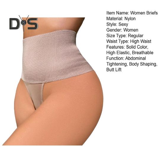 Women High Waist Control Belly Briefs Solid Color Body Shaper Slimming Panties Elastic Trainer Butt Lifter Shapewear