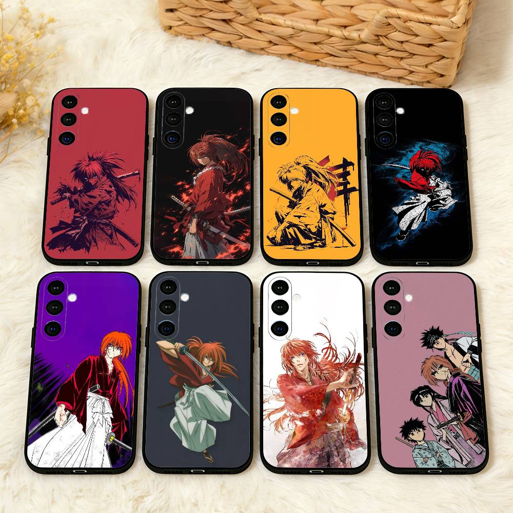 Anime R-Rurouni Kenshin Phone Case For Samsung A73,72,71,53,52,51,22,91,80, Soft Black Cover