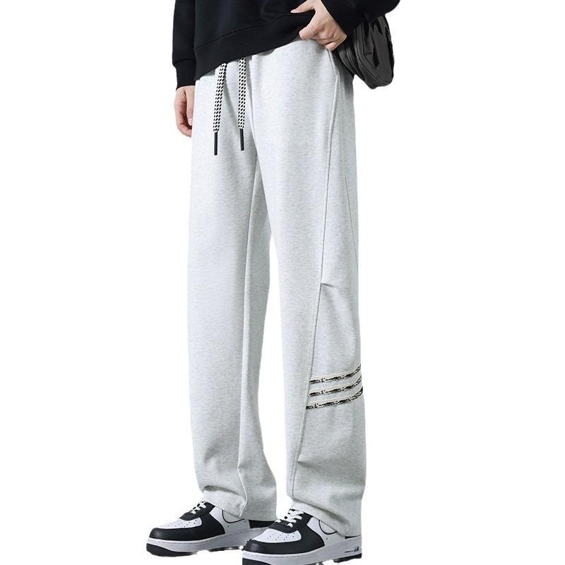 Men's Spring and Autumn New Casual Sweatpants Versatile Straight Tube Drape Loose Wide-leg Pants Fashionable Youth Sweatpants