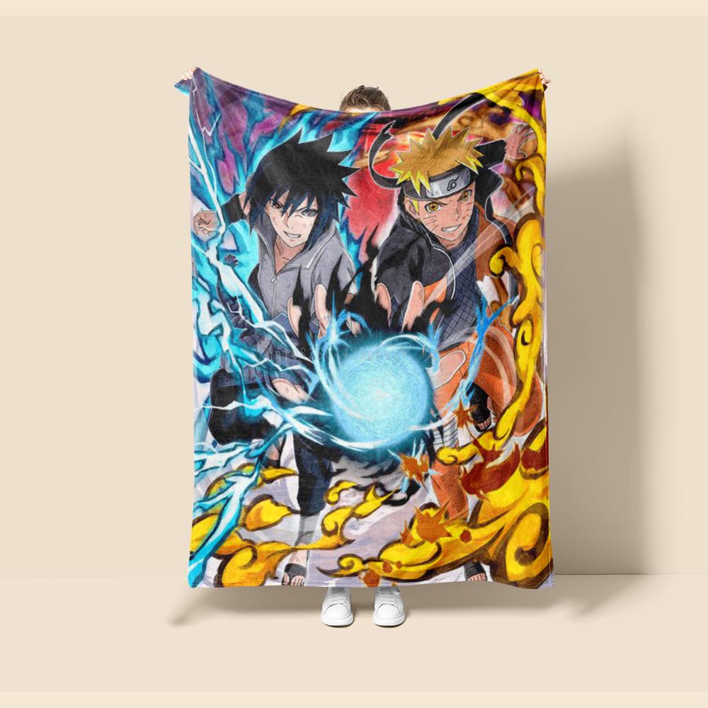Flannel Blanket Blanket,Naruto Cartoon Sofa Winter Comfort Soft Fluffy Luxury Blanket Adult Home and Decor Microfiber Bedding