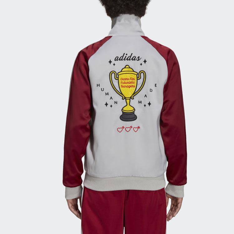 adidas Originals X HUMAN MADE Jackets Men's Red Stand Collar Moderate Other GV4341