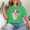 Funny Cat 3D Print Women Casual Crewneck TShirt Women Unisex Harajuku T Shirts Meme Animal Cat Print  Casual Fashion Tshirts