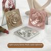 Compact Mini Square Gilded Folding Makeup Mirror with Magnification