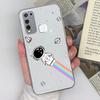 Clear Case For Vivo Y78 Y55 Y67 Y73 Y75 Y50 Y91 Y91C Z6 Beautiful Rainbow Pattern Ultra Thin Soft Silicone Shockproof Protective Shell For Vivo Covers
