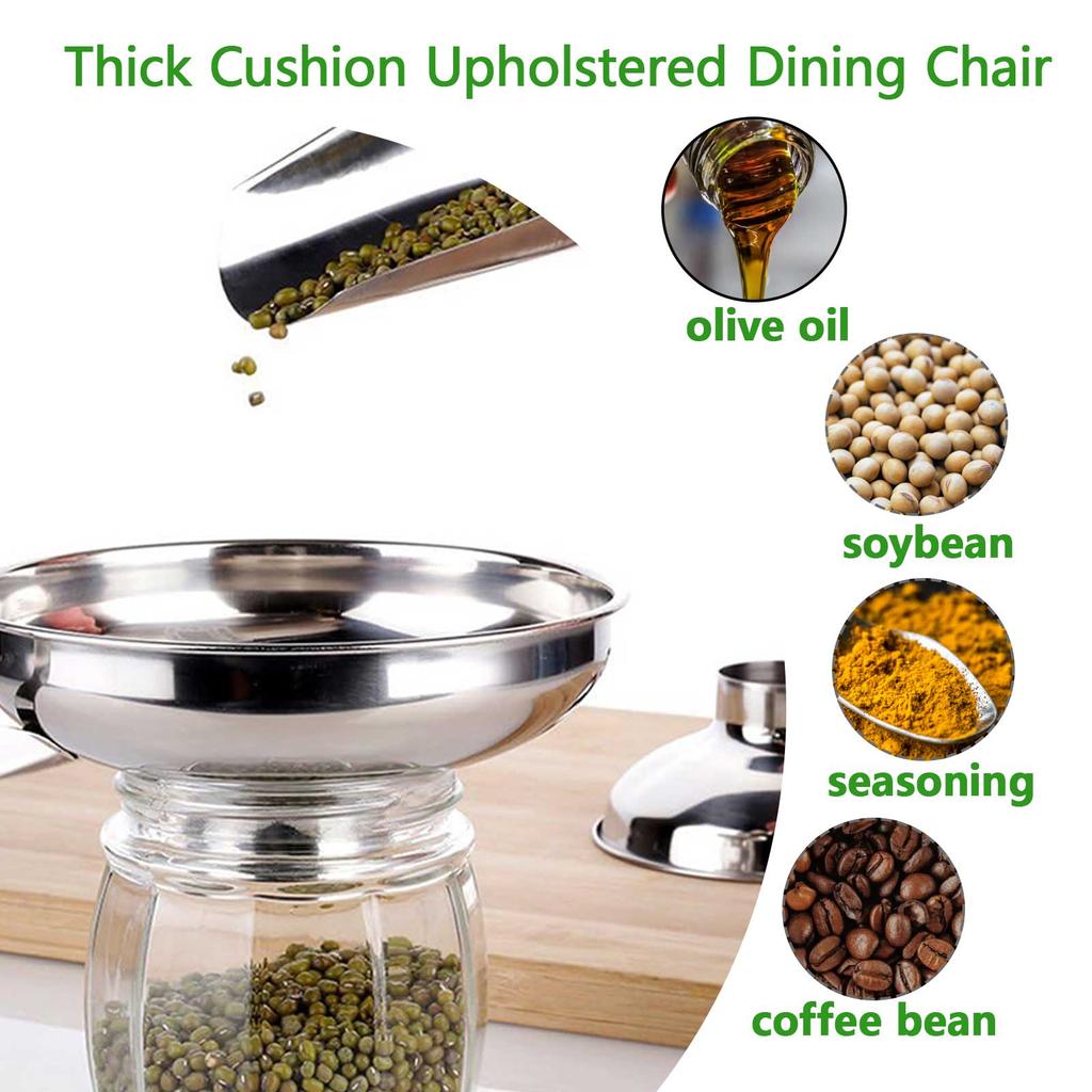 1.49" & 2.12" Funnel Tube Mason Jar Funnel with Handle Stainless Steel Canning Funnel Regular and Wide Mouth Jars