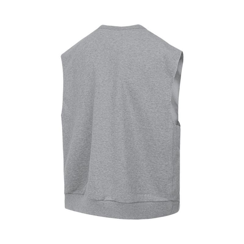 Nike SS25 Brand Logo Sports Casual Soft Comfortable Sleeveless T-Shirt Men Tops Gray HJ4202-063