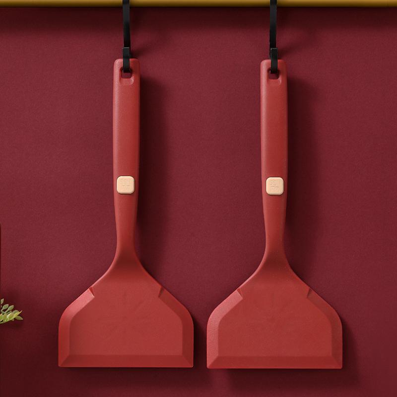 Silica Gel Spatula Household Kitchen Utensils Non Stick Cooking Shovel Integrated Silicone Kitchen Utensils Comfort Handle