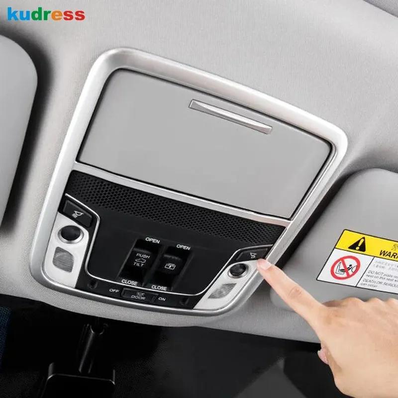 For Honda CRV CR-V 2017 2018    Carbon Fiber Car Front Rear Roof Reading Light Lamp Cover Trim Interior Accessories