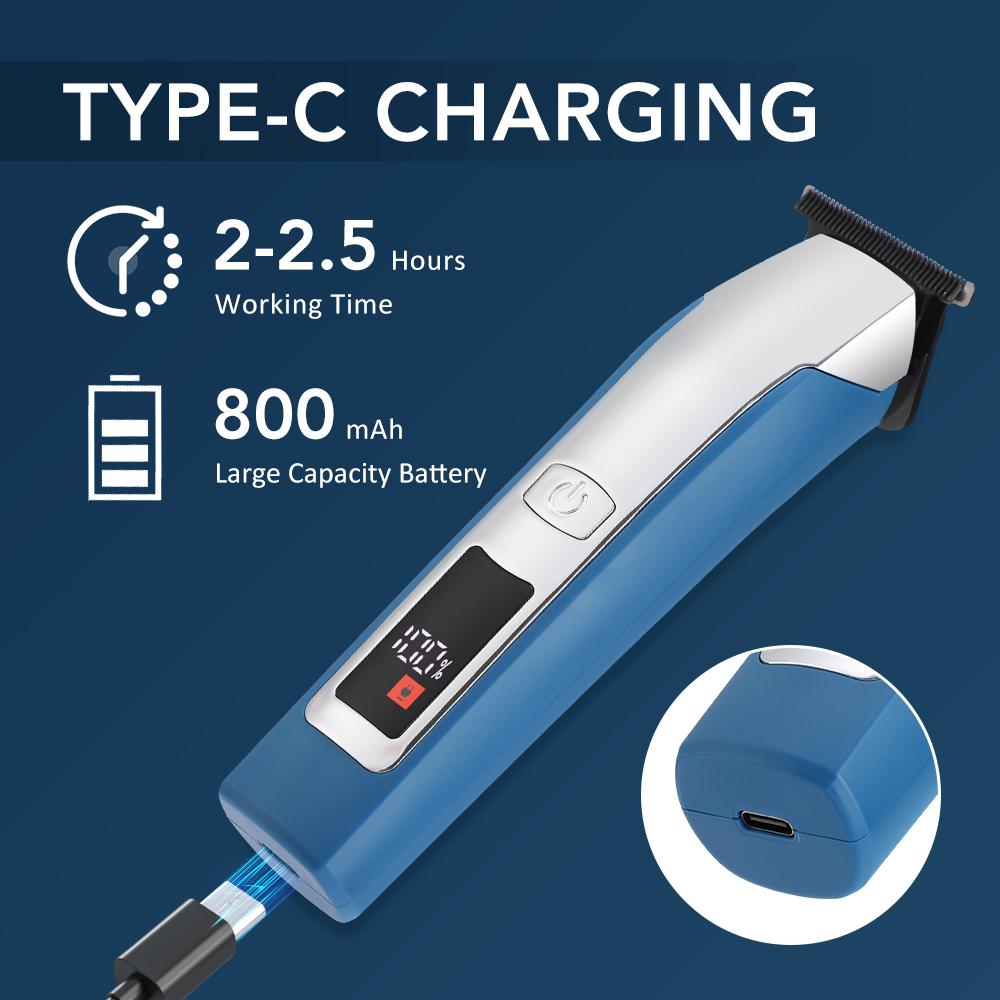 Men's Electric Hair Clipper Cordless Beard Trimmer Cutting Machine Detachable Blade Hair Trimmer  Detachable Blad Rechargeable