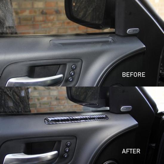 Carbon Fiber Style Inner Front 2-Door A/C Outlet Vent Cover Trim Dodge Charger