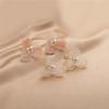 Elegant Flower Earrings Fashionable Mosquito Holder Without Ear Holes Ear Clip for Women