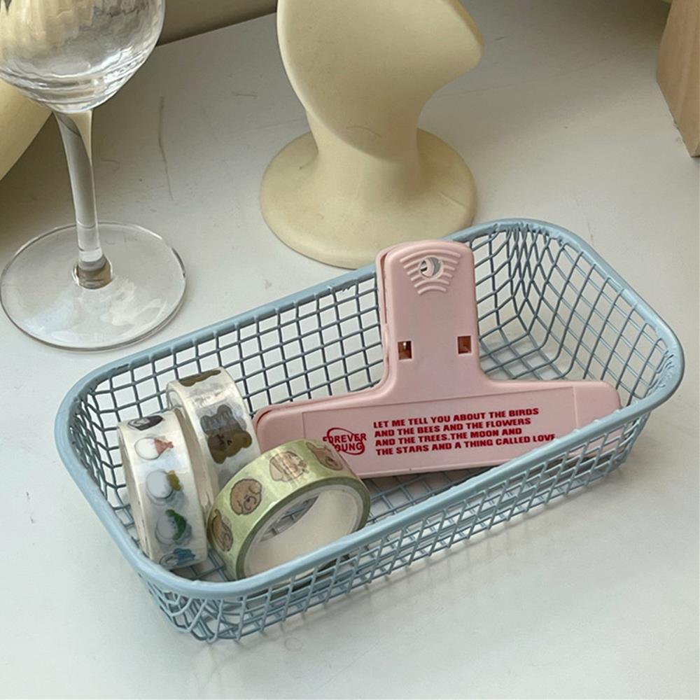 Metal Storage Basket Desktop Sundries Organizer Photocards, Stationerry,Make Up Sorting Holder Office Home Suppliers