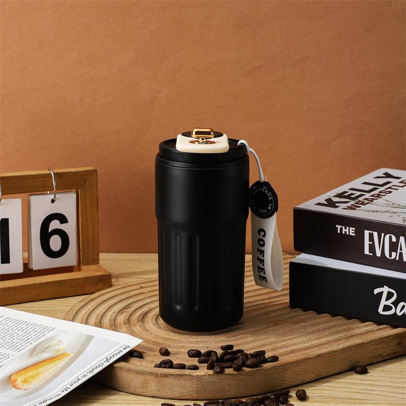 

316 Stainless Steel Thermos Cup Smart Temperature Display Coffee Cup Household Mini Casual Cup Outdoor Portable Water Cup 460ML чёрный