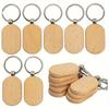 5/10 Pezzi Etichetta Quadrata in Legno Portachiavi Accessori Portachiavi Auto in Legno Pendente Moda per Borsa Porta Chiavi Scheda di Legno Vuota