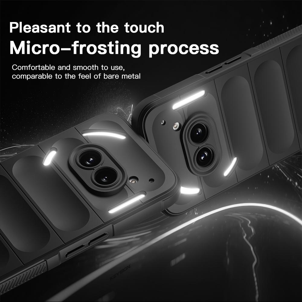 KEYSION Nárazuvzdorné pouzdro pro nic Phone 2A Protiskluzový měkký silikonový zadní kryt telefonu pro Nothing Phone 2A