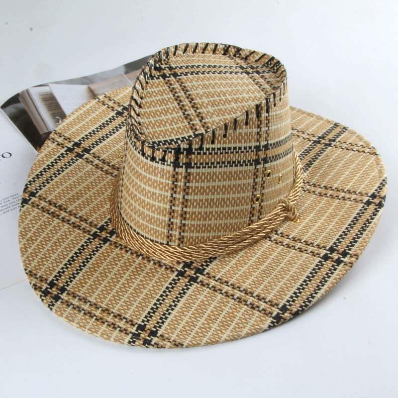 Men's Summer Straw Fedora - Sun Protection Hat for Middle-Aged and Elderly