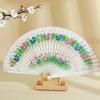 Colorful Wood Folding Fan Handheld Classical Spanish Fan Chinese Handheld Wood Folding Fan Dancing Parties