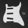 FLEOR ST Style SSS Guitar Scratch and Screw White Pearl 11-Hole Pickguard, Pickguard, Plate, Set, 4-Ply