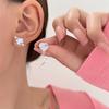 European & American C-Shaped Heart Velvet Stud Earrings for Women – Elegant Korean Style Accessories.