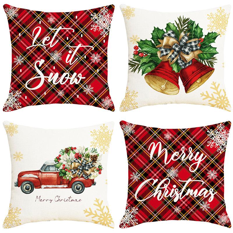 Christmas Pillowcase Combination Multi-patterned Cushion Party Festive Sofa Living Room Pillowcase Pillowcase