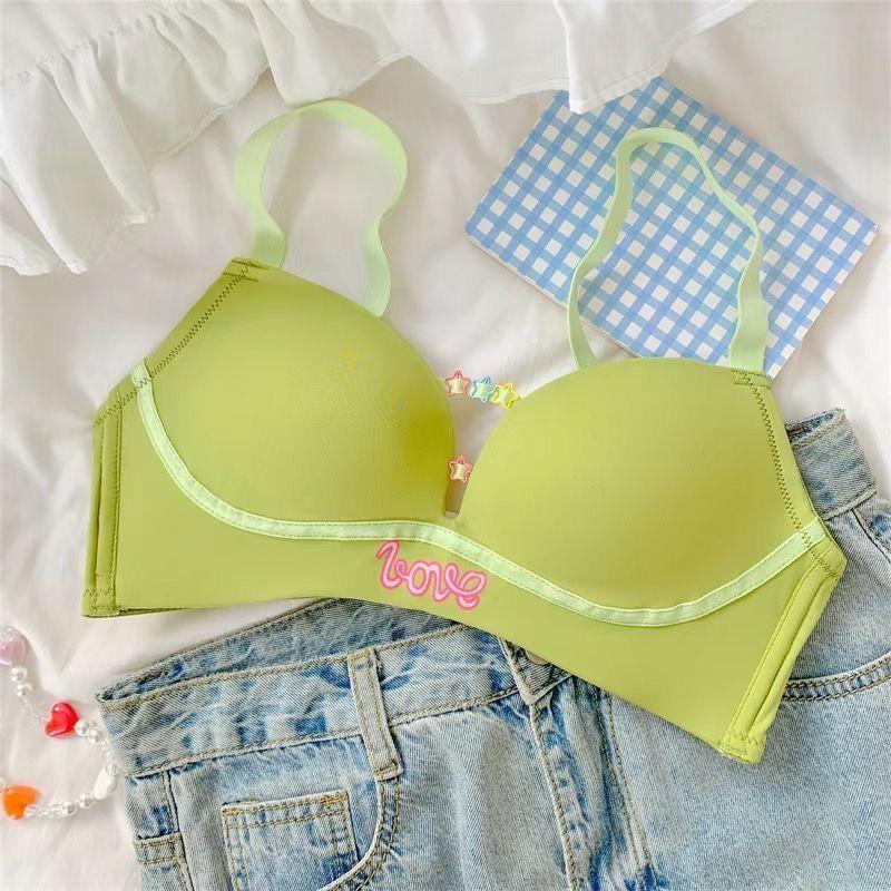 

Cute Girls Bras Trackless Lingerie Push Up Bras Simple Underwear 34/75AB