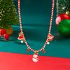 Trendy Christmas Snowman Beaded Choker Clavicle Chain Necklace for Women Delicate Sweet Xmas Snowflake Festival Jewelry Gift