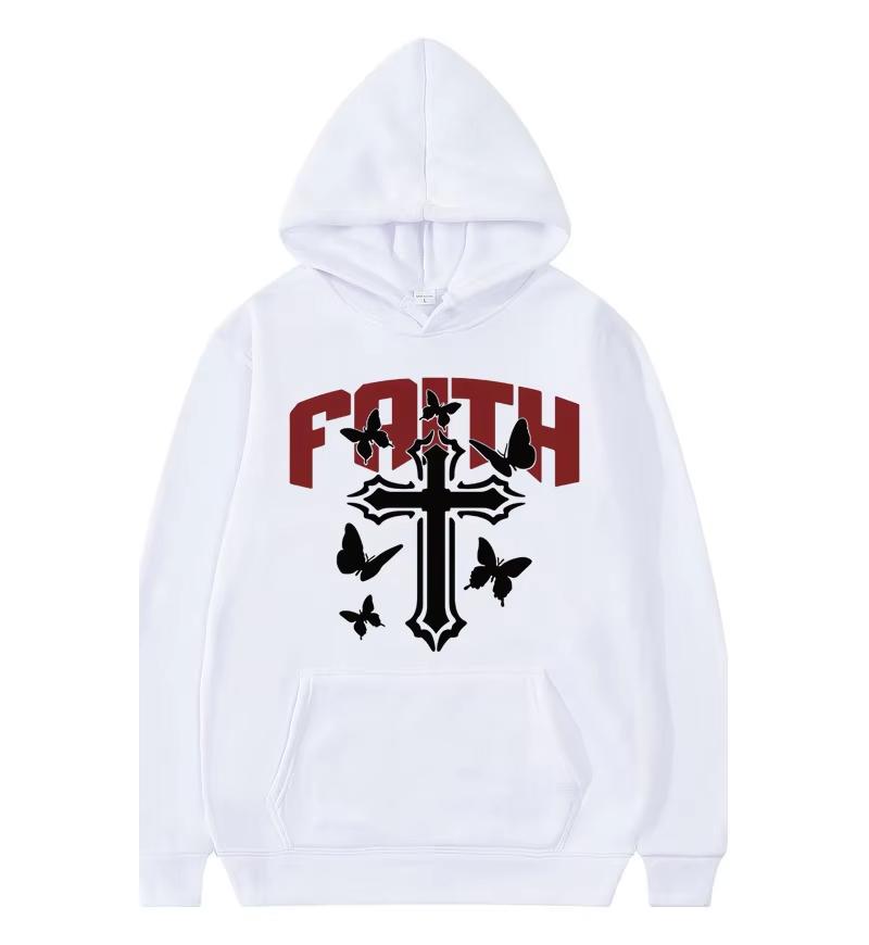 2025 high-quality new cross-printed long-sleeved casual hoodie and sweatshirt autumn and winter new sweater