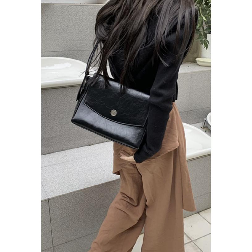 2025 Summer Hot-Selling Niche Design Bag Retro Large Capacity Textured Commuter Crossbody Messenger Bag