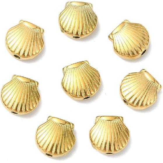 LiQunSweet 20 Pcs 18K Gold Plated Heart 304 Stainless Steel Beads Lovely Heart Spacer Loose Beads for Valentine's Day Gifts DIY Jewelry Craft