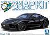 Aoshima Bunka Kyozai Rakupla Snap Kit Toyota GR86 2021 Negru Cristal Silica Model din Plastic 1/32 Nr.10-CB Pre-Colorat (Auto)