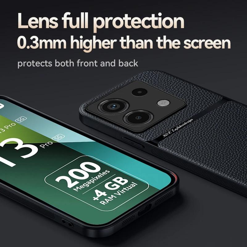 Luxury Msagnetic Leather Case For Xiaomi Redmi Note 13 12 10 11 Pro Plus 11S 10S Redmi 13C 12 Shockproof Cover Phone Accessories