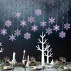 Pack of 8 Christmas Snowflake Swirls Hanging Decoration Hanging Swirls Snowflake Christmas Decoration Set for Holiday