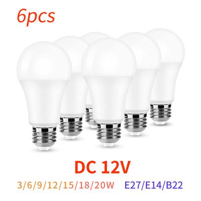 6 Stück/Los DC12V LED-Birne E27 B22 Lampen 10W Glühbirne Für Solare LED-Lichtbirnen 12 Volt Niedrigspannung Lampe Licht