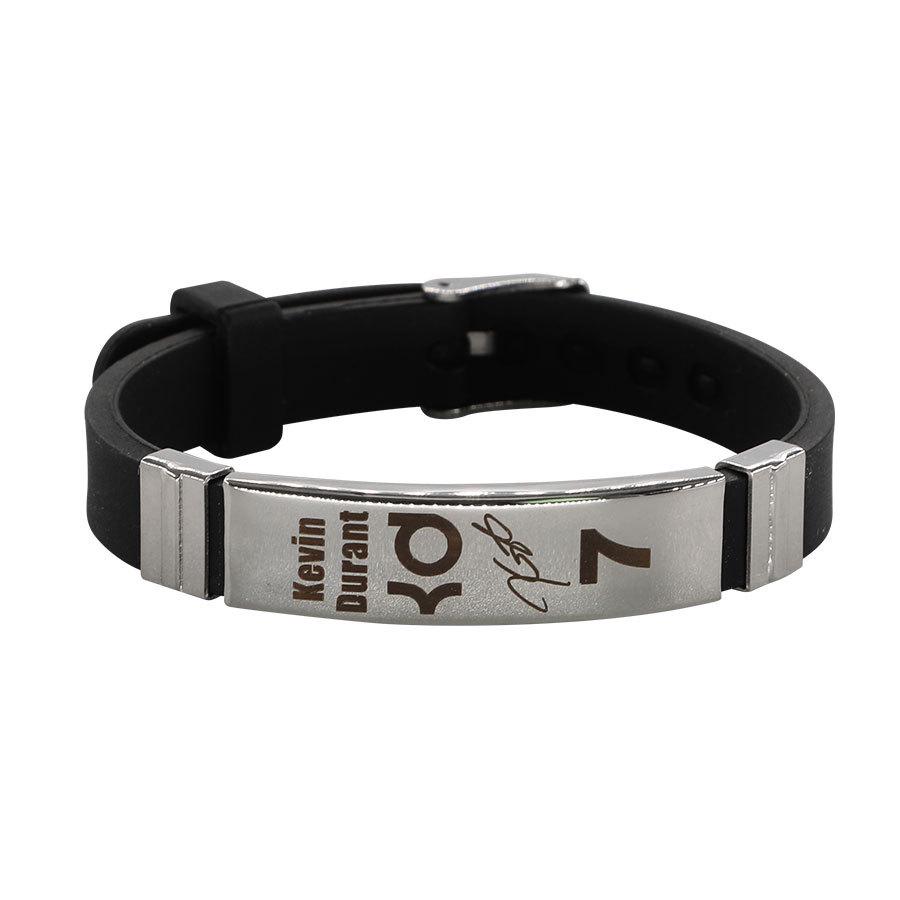 Kevin Durant Autographed Douyin Warriors Silicone Wristband Gift Bracelet with 'God Hand' KD Ring - Collector's Edition