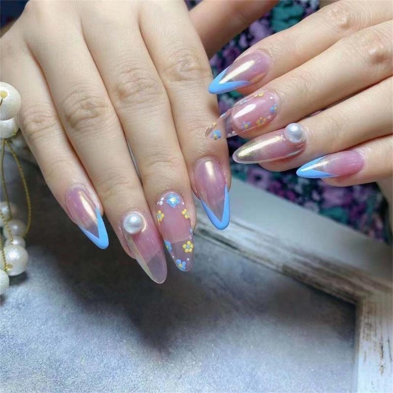 Clear Silicone Nail Stamper Transparent Visible Body French Tip Nails Art Stamping Tools for French Nail Manicure Art