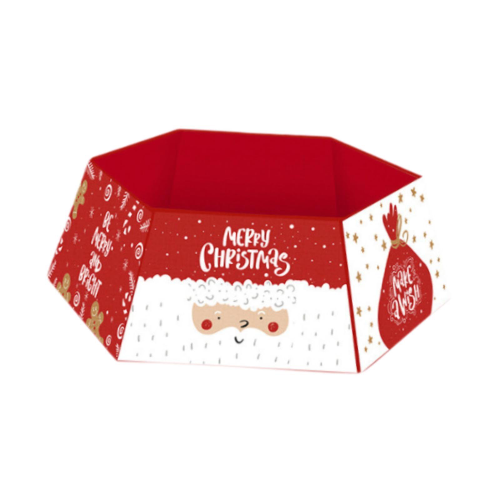 

Xmas Tree Decor Hexagonal Base Cover, Christmas Tree Collar for Home and Hotel