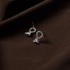 Easy-pull Buckle Earrings for Women  Retro Earrings  Niche Summer Tea Series New Style Trendy Personality