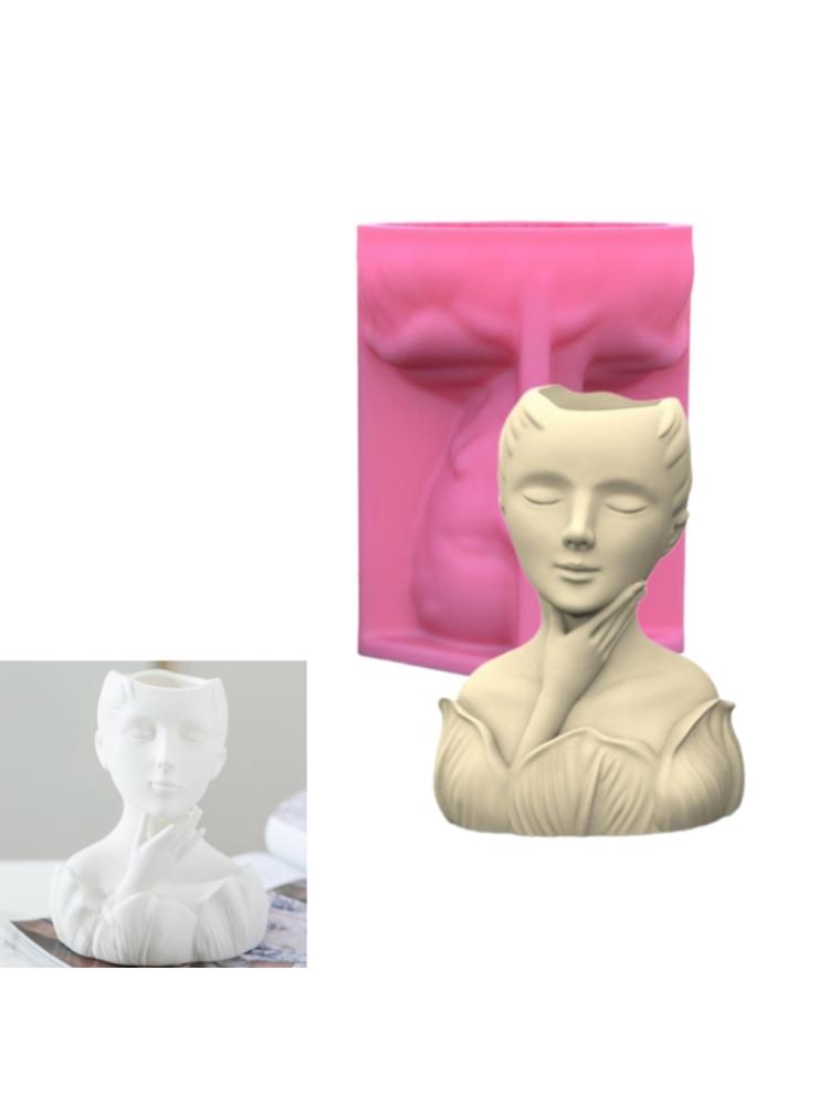 Forme din silicon pentru ghivece de flori Suport stilou Forme din rășină epoxidică Formă unică pentru vază Decorare pentru ghivece pentru pasionații de bricolaj