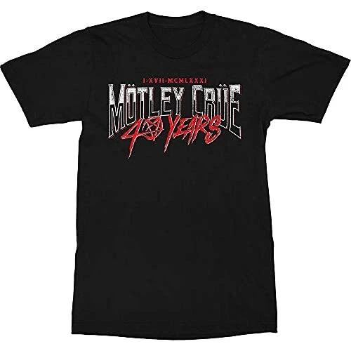 Motley Crue Unisex T-Shirt: 40 Years (Medium) 2XL