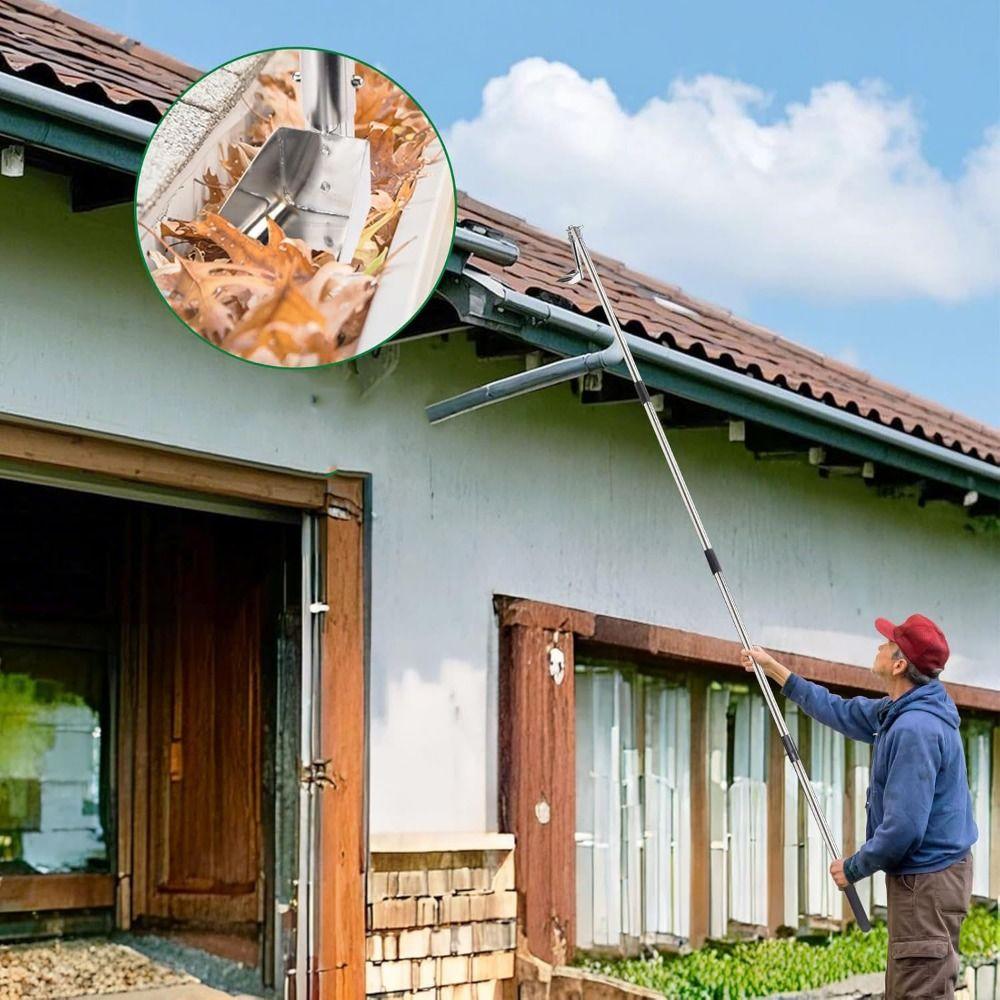 Aluminum Zinc Zinc Alloy Gutter Cleaning Shovels Thicken Roof Gutter Cleaning Tools Household
