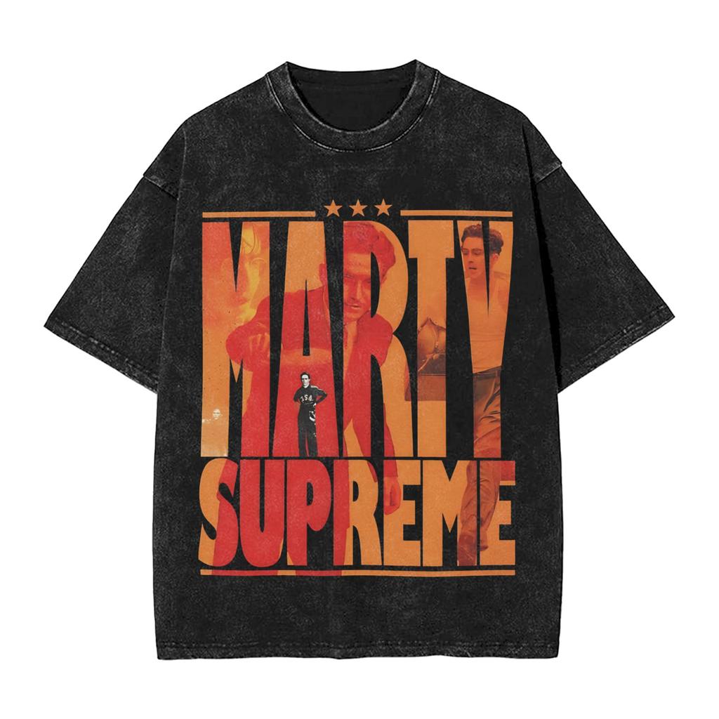 Marty Supreme Table Tennis Vintage Washed Tshirts For Men Women 100Cotton Top Tee Funny Oneck Short Sleeve