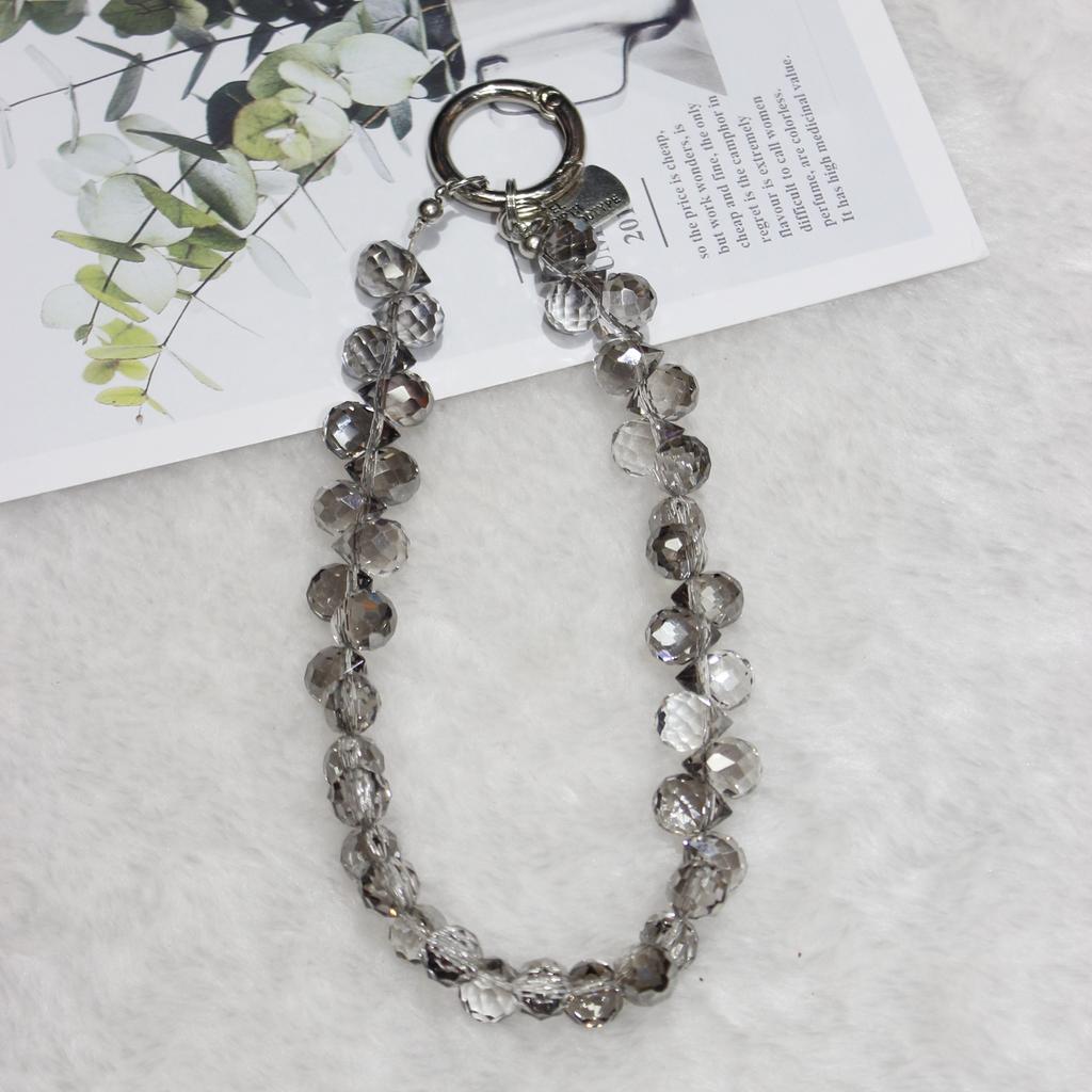 Cell Phone Lanyard 26cm Colorful Crystal Charm Phone Chain Wrist Strap